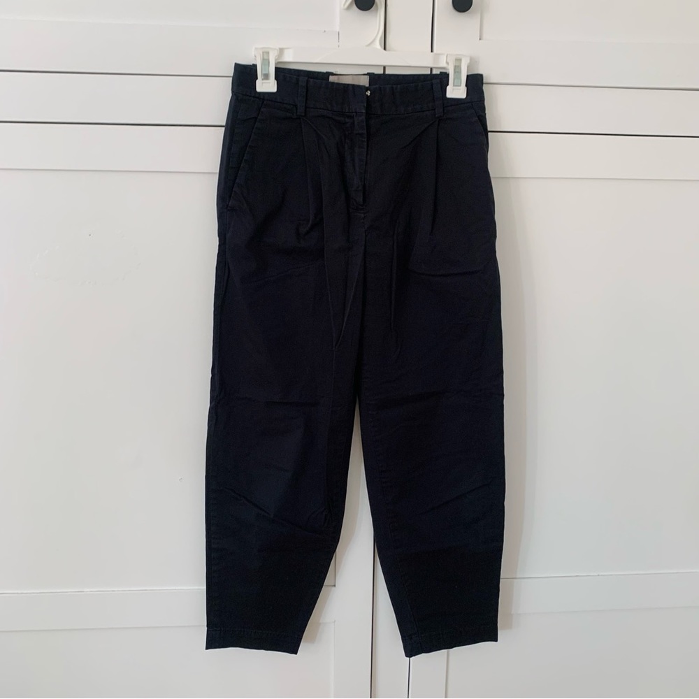 Everlane Black Pleated Chino High Rise Ballon Pants Size 00